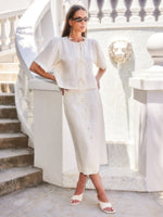 Load image into Gallery viewer, Nadine Bow Detail Top in Ecru
