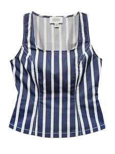 Kali Top in Navy Stripe