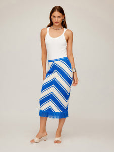 Amber Crochet Skirt in Blue