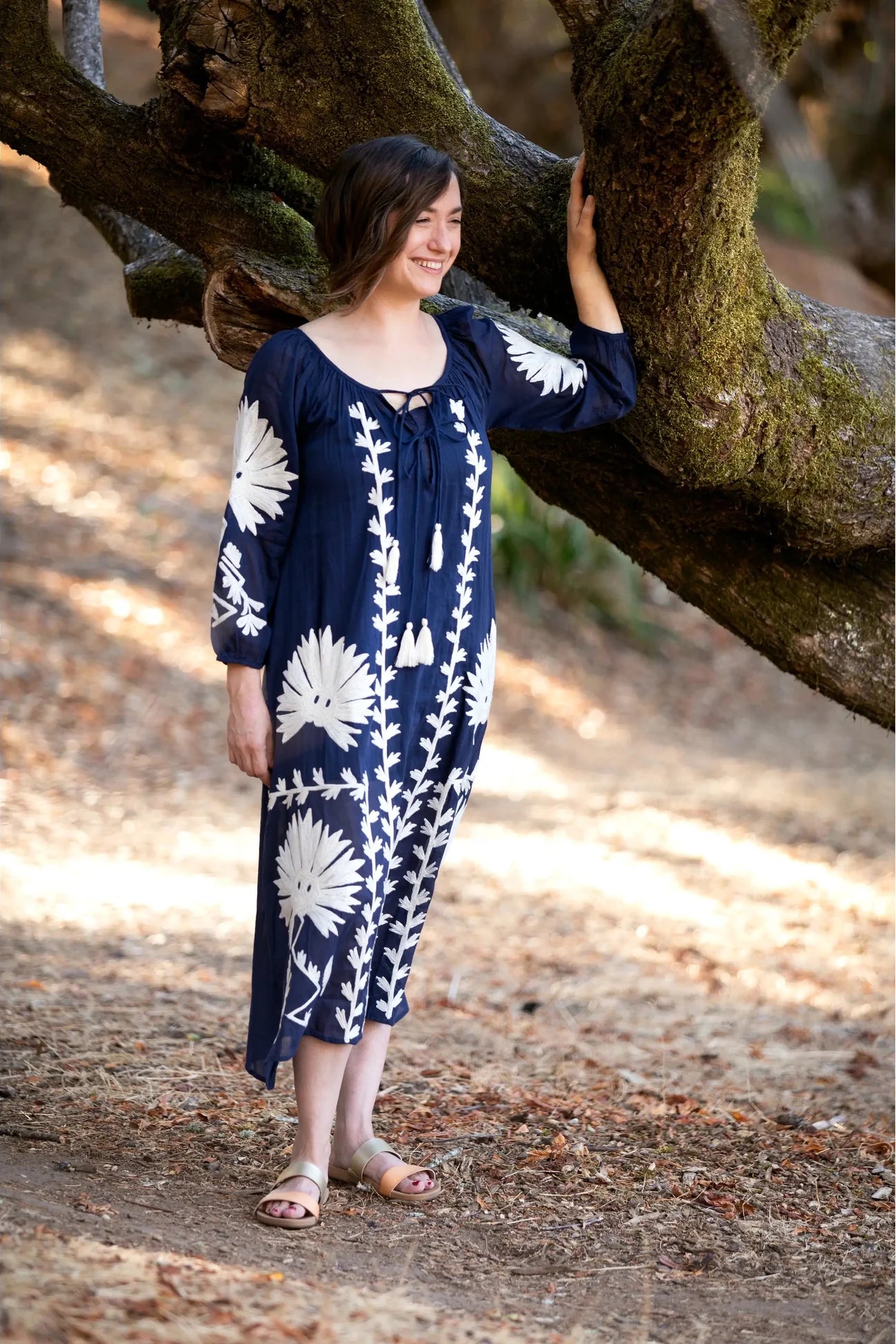 Elana Tassel Dress/Cover up in White