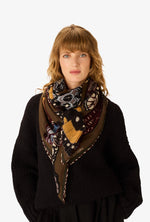 Load image into Gallery viewer, Papillons Scarf in Khaki
