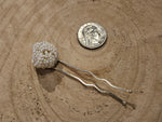 Load image into Gallery viewer, Large Vintage Pearl Knot Bobby Pin in Silver
