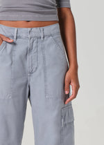 Load image into Gallery viewer, Marcelle Low Slung Cargo in Sateen in Hematite
