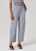 Load image into Gallery viewer, Marcelle Low Slung Cargo in Sateen in Hematite
