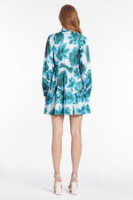 Load image into Gallery viewer, Saffron Dress in Printed Twill Palm Print
