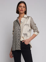 Load image into Gallery viewer, Irina Shirt in Patchwork Print
