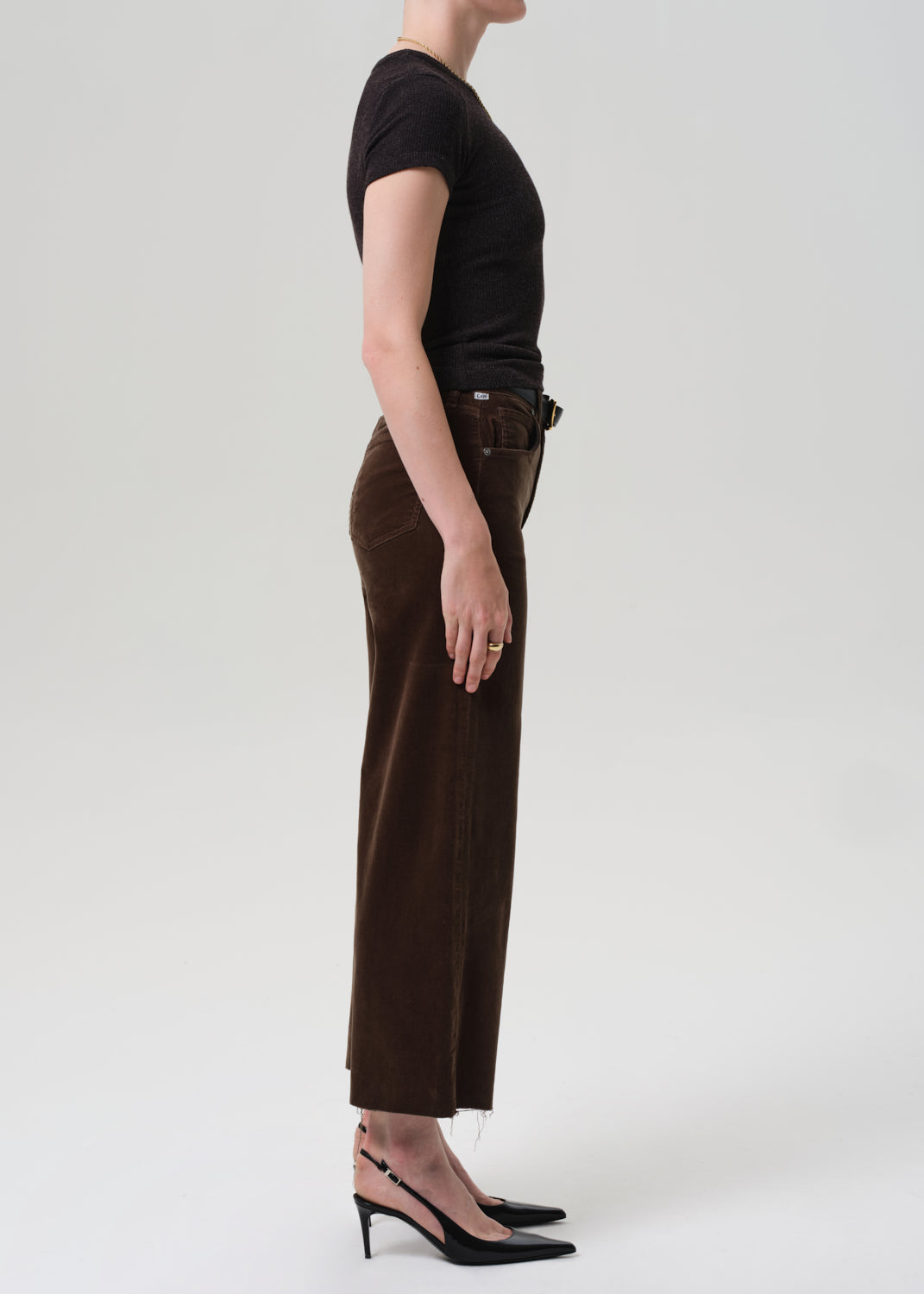 Lyra Wide Leg Crop Corduroy in Costes