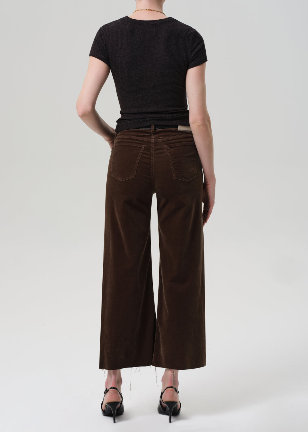 Lyra Wide Leg Crop Corduroy in Costes