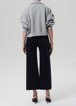 Load image into Gallery viewer, Lyra Wide Leg Crop Corduroy in Navy
