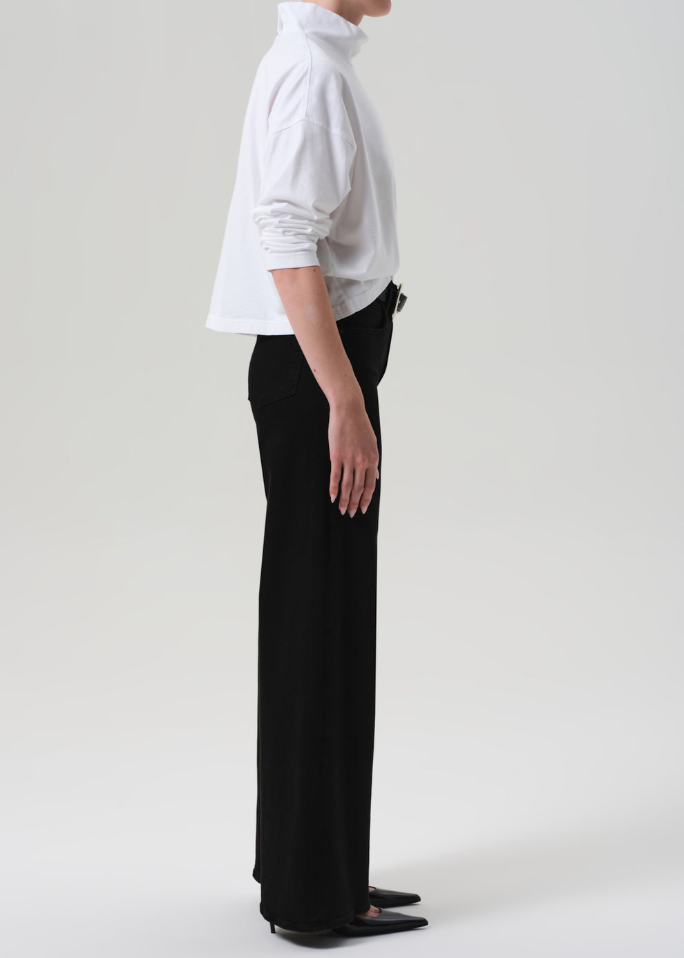 Lyra Long Wide Leg in Plush Black