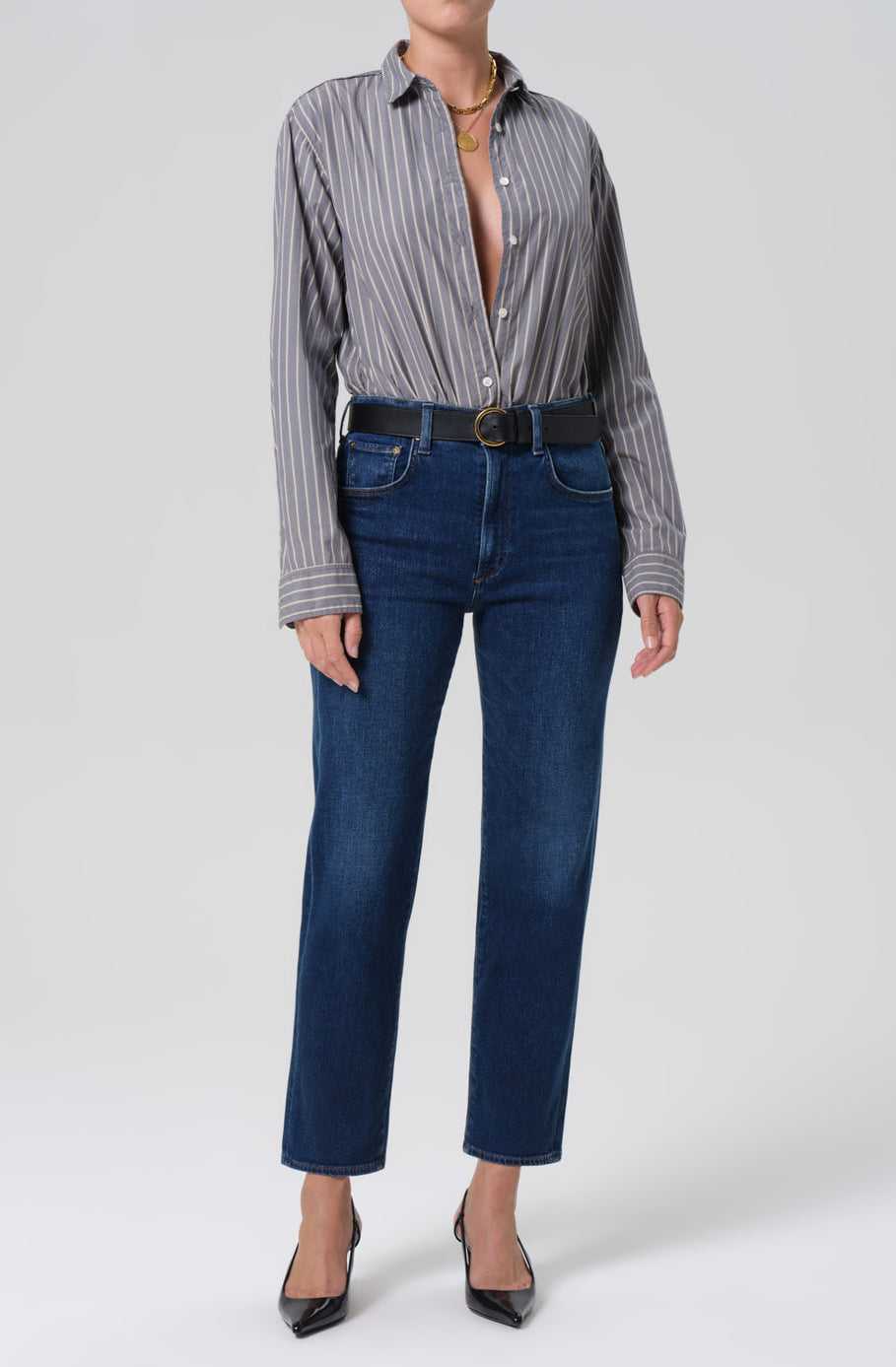 Delfina High Rise Straight Leg in Pierre