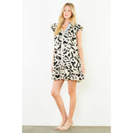 Load image into Gallery viewer, Abstract Mini Dress in Cream/Black
