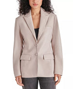 Load image into Gallery viewer, Aria Faux Leather Blazer in Lavender
