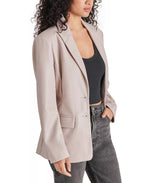 Load image into Gallery viewer, Aria Faux Leather Blazer in Lavender
