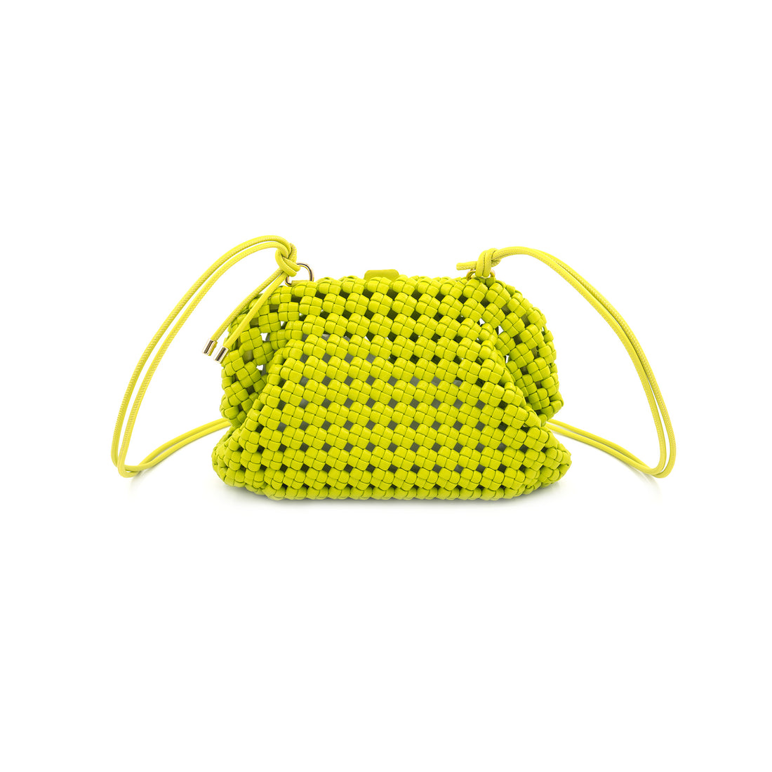 Woven Crossbody Purse in Lime