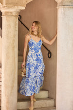 Load image into Gallery viewer, Brittany Midi Dress in Blue Tiffany
