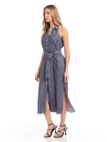 Load image into Gallery viewer, Belted Shirt Dress in Denim
