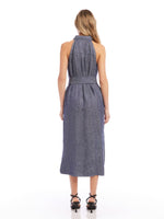 Load image into Gallery viewer, Belted Shirt Dress in Denim

