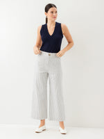 Load image into Gallery viewer, Rylee Crop Pants in Cream/Navy
