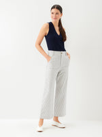 Load image into Gallery viewer, Rylee Crop Pants in Cream/Navy
