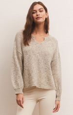 Load image into Gallery viewer, Kensington Speckled Sweater in Heather Grey
