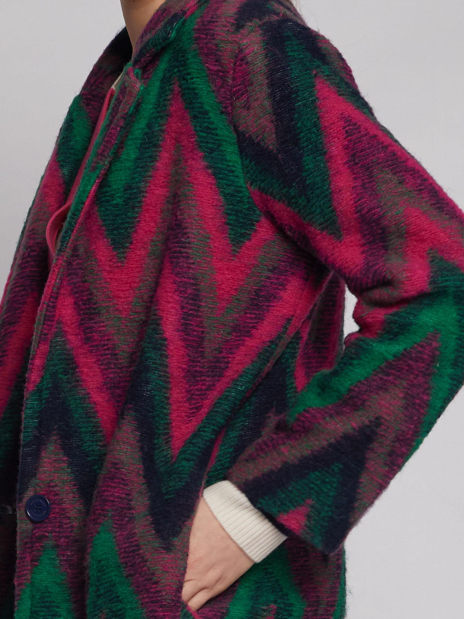 Yana Coat in Zig Zag Print