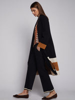 Load image into Gallery viewer, Fringes Cardigan in Black Colorblock
