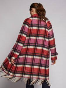 Berenice Coat in Pink/Red Multi