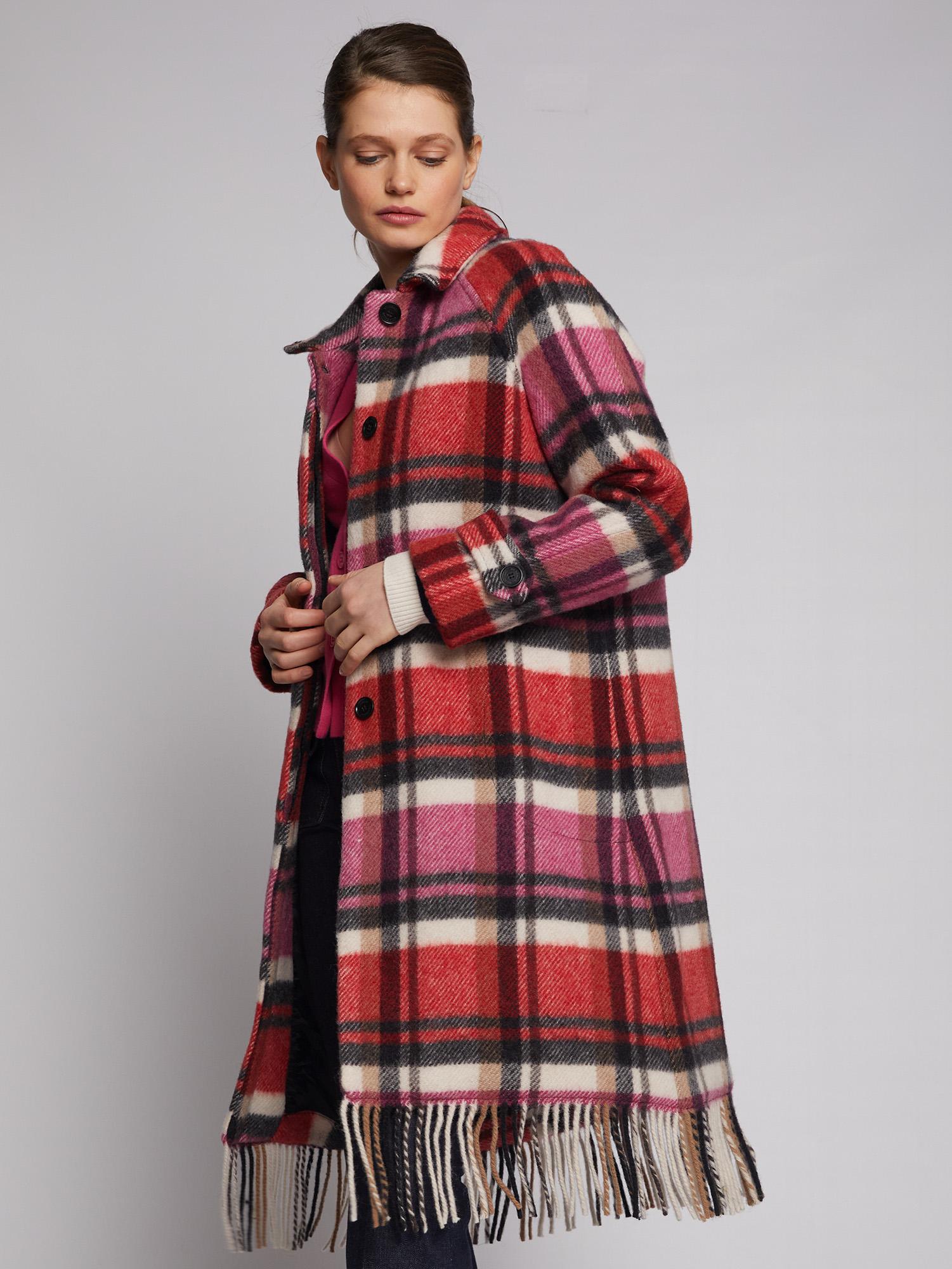 Berenice Coat in Pink/Red Multi