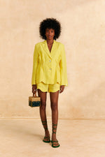 Load image into Gallery viewer, Linen Blazer in Bright Yellow
