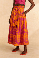 Load image into Gallery viewer, Pineapple Love Maxi Skirt in Orange
