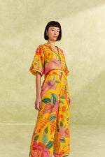 Load image into Gallery viewer, Macaw Bloom Pants in Yellow
