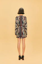 Load image into Gallery viewer, Passion Scarf Wrap Mini Dress in Black

