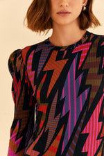 Load image into Gallery viewer, Lightning Bodysuit in Black Multi
