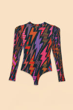 Load image into Gallery viewer, Lightning Bodysuit in Black Multi
