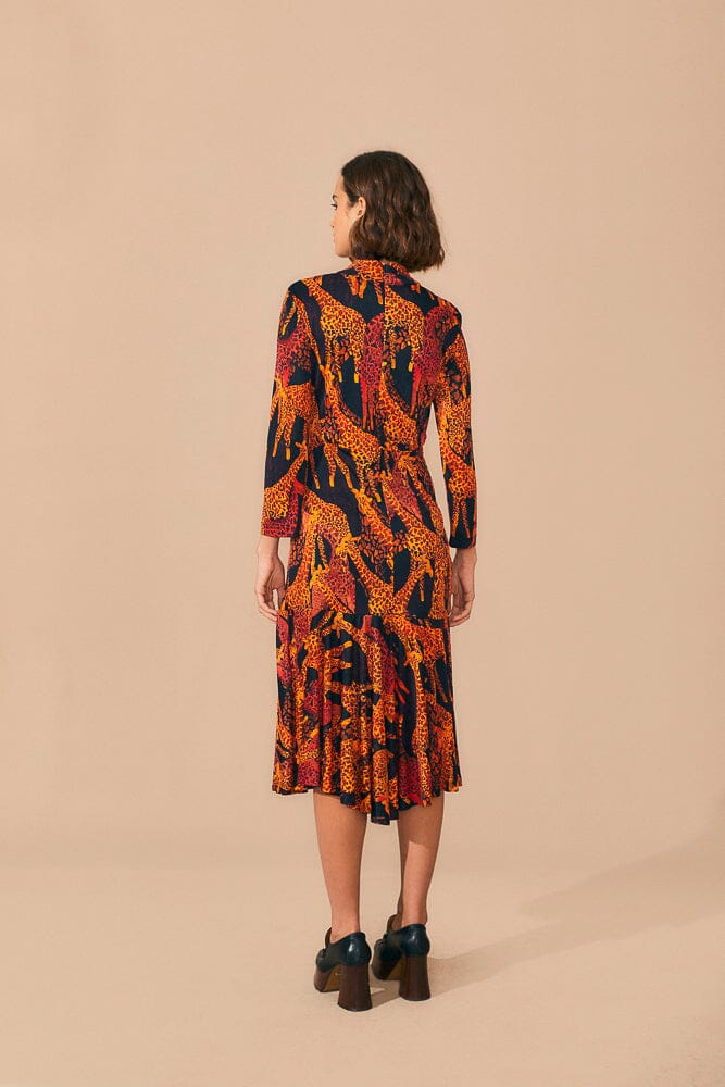 Giraffe Maxi Dress in Black Giraffe