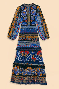Ainika Sparkle Black Long Sleeve Maxi Dress