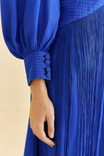 Load image into Gallery viewer, Fringes Maxi Dress in Bright Blue
