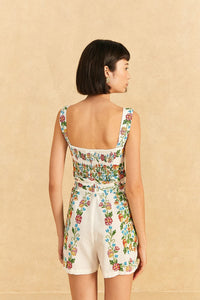 Tropical Romance Romper in Off White