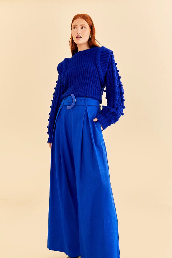 Tailored Colored Pants in Bright Blue