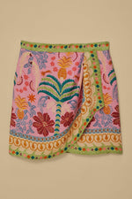 Load image into Gallery viewer, Fruits Queen Scarf Mini Skirt in Pink
