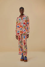 Load image into Gallery viewer, Bright Farm Pajama Shirt in Beige
