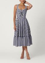 Load image into Gallery viewer, Nellie Dress in Navy/Optic White
