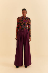 Wild Horses Tulle Blouse in Black