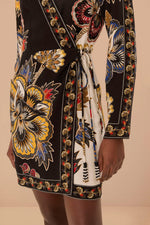 Load image into Gallery viewer, Maxi Floral Mini Dress in Maxi Floral Black
