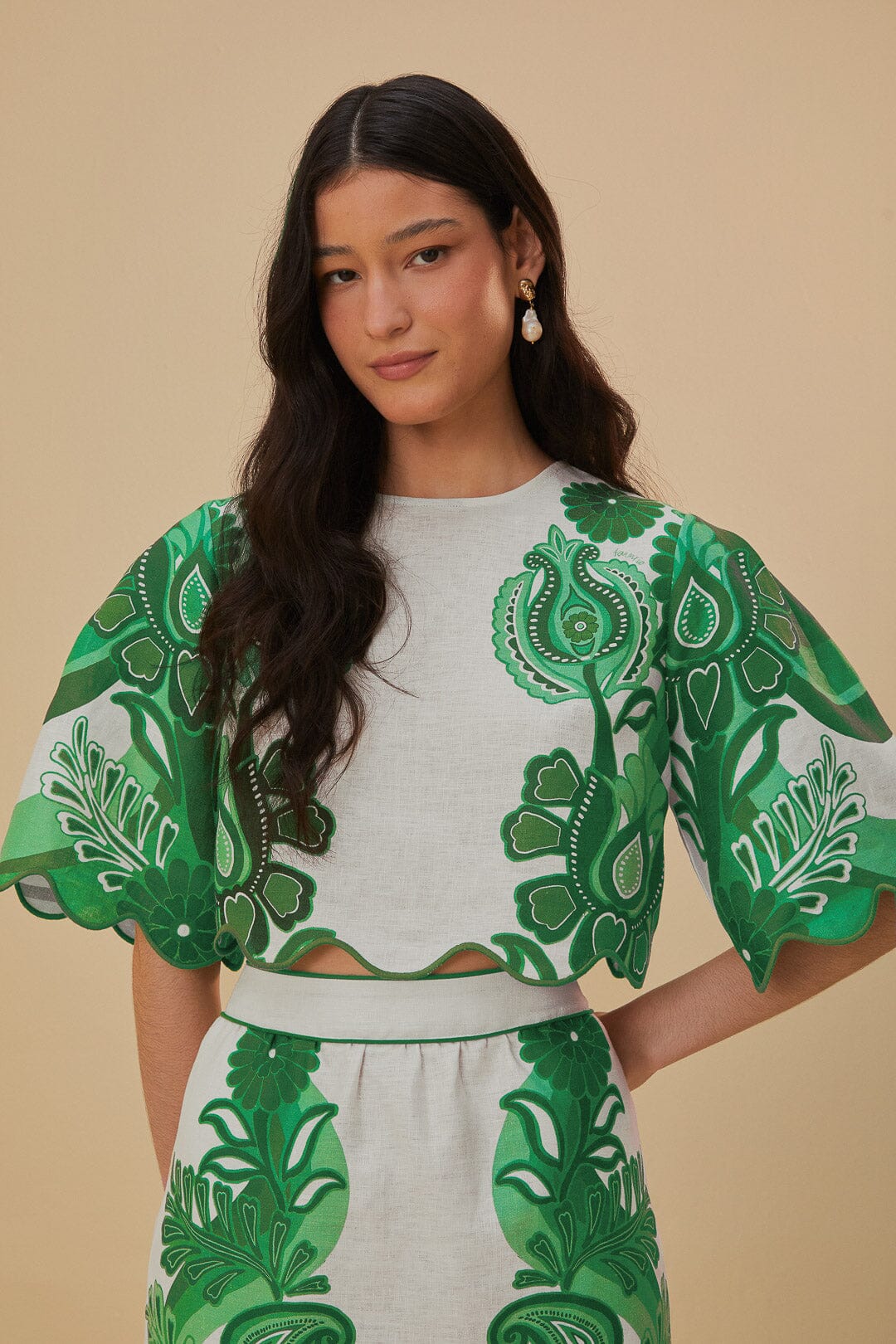 Color Festival Blouse in Green