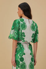 Load image into Gallery viewer, Color Festival Blouse in Green
