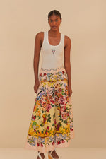 Load image into Gallery viewer, Garden Terrace Midi Skirt in Pink
