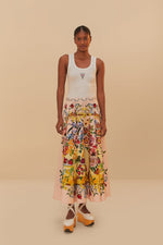 Load image into Gallery viewer, Garden Terrace Midi Skirt in Pink
