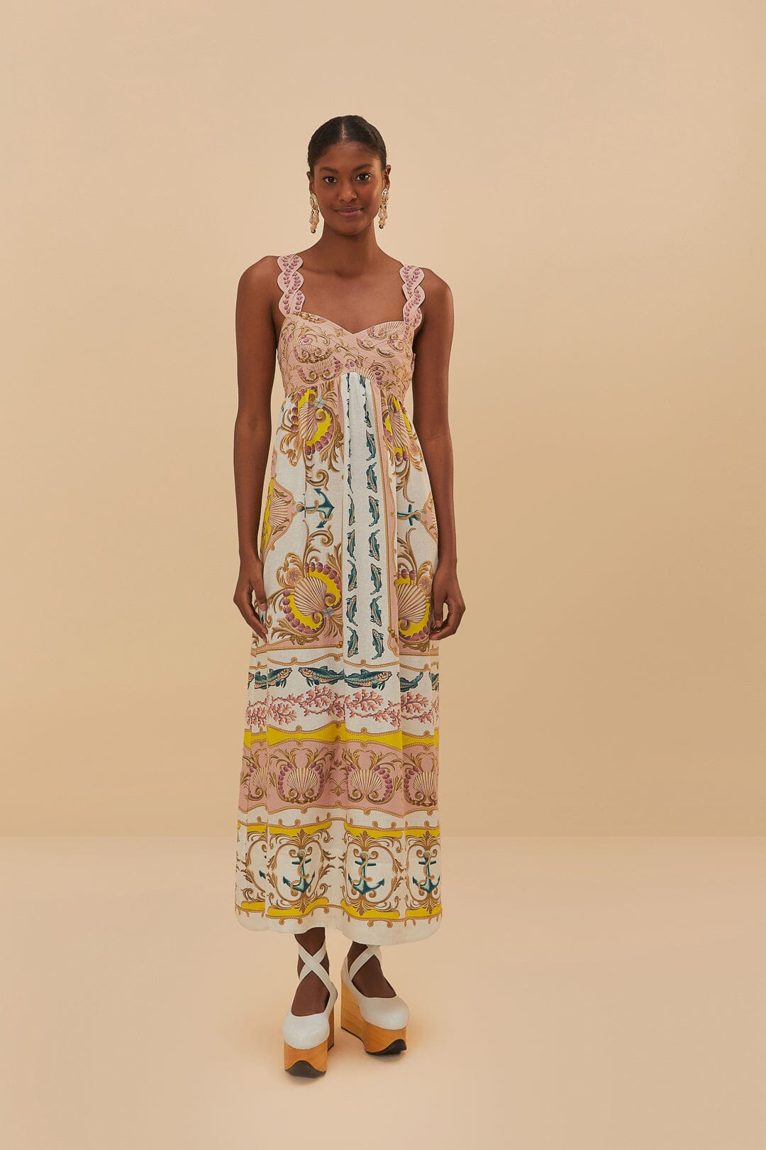 Maritime Magic Maxi Dress in Off-White